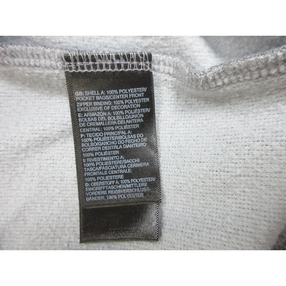 The North Face Jacket Mens XL Gray Full Zip Fleece American Logo‎ Stretch